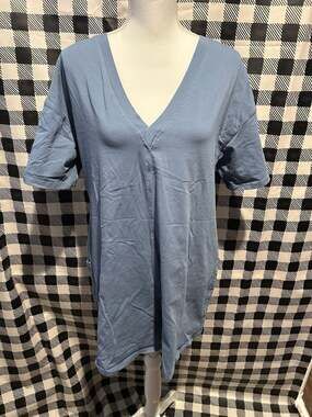 Free People Movement Hot Shot Reversible Tee Romper in Denim Blue